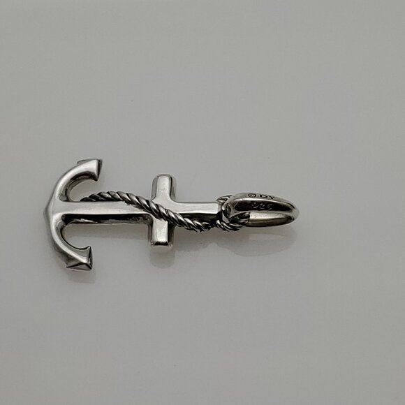 David Yurman Sterling Silver Maritime Anchor Amulet Pendant - Picture 5 of 5